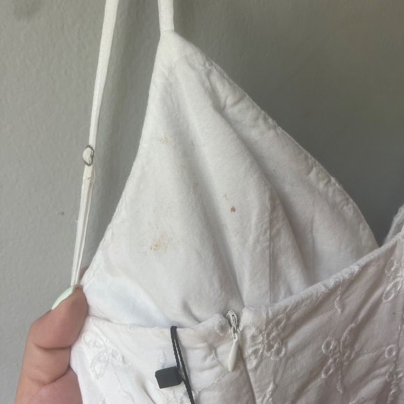 Zara white cut work embroidery dress size S NWT read - Picture 7 of 7